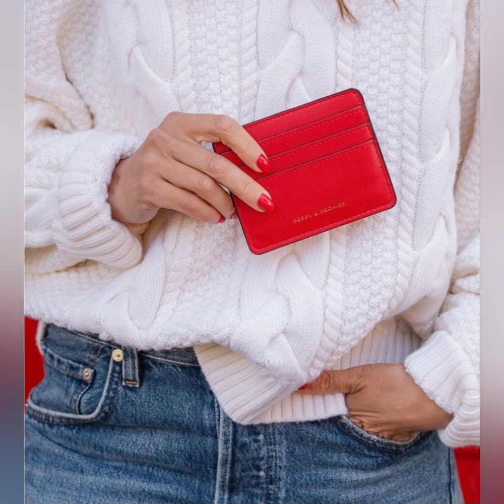 Poppy and Peoniea Holiday Box Red Card Holder